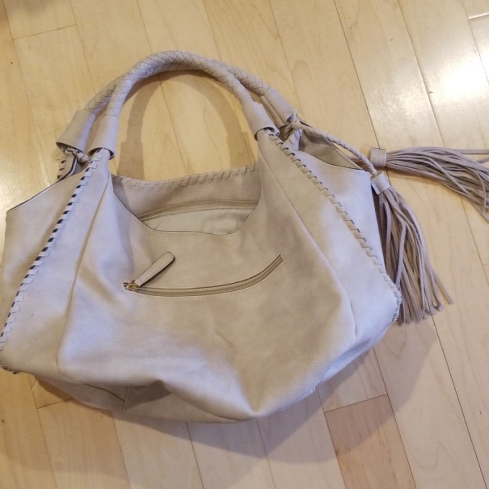 Sondra Roberts Squared Tan Purse
